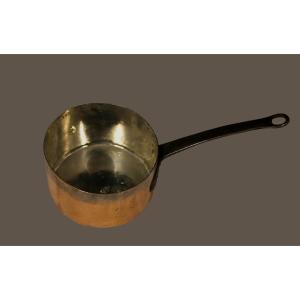 Large Tinned Copper Saucepan, 19th Century (diam. 18cm)