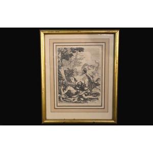 Engraving By Michel Dorigny, 17th Century