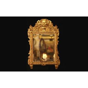 Mirror In Gilded Wood With Leaf, 19th Century