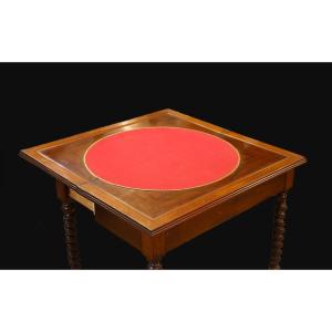 Louis Philippe Games Table, 19th Century, Mahogany