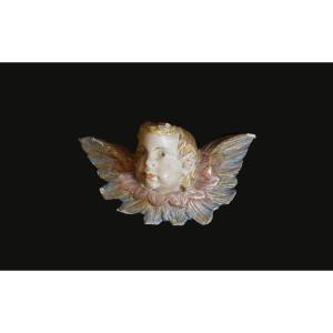 Polychrome Wooden Angel, 17th-18th Century