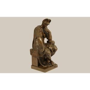 Bronze, Laurent De Medici After Michelangelo, Barbedienne Cast (54 Cm)