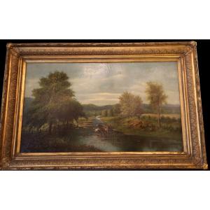Large Format, Oil On Canvas, 19th Century 150x100 Cm 