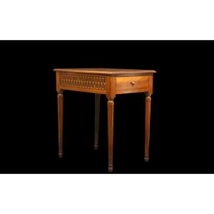 Small Louis XVI Openwork Table, 1 Drawer, 18th Century