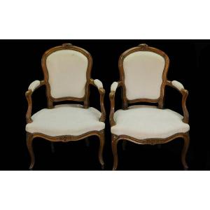 Pair Of Louis XV Cabriolets, Entirely Period 