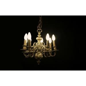 Dutch Chandelier, 18th Century, Bronze