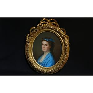 Portrait Of Mrs. De Beck By Marcellin De Groiseilliez