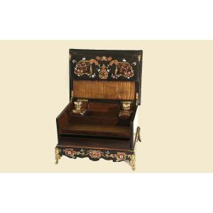 Writing Box, Boule Marquetry, 19th Century