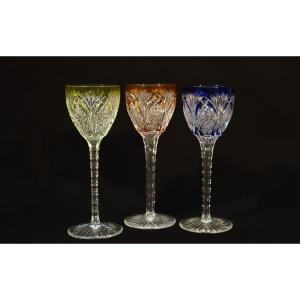 3 Etzel Crystal Glasses