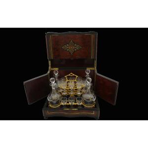 Charles X Liqueur Cellar, Crystal And Marquetry