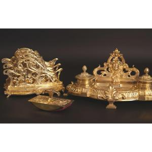 Bronze Desk Set, 19th Century