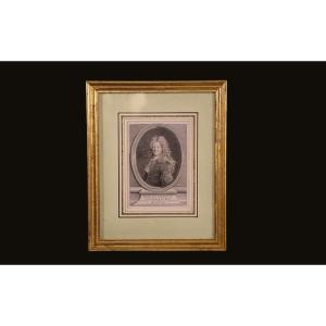 Engraved Portrait Of François Girardon, 19th Century