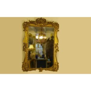 19th Century Gilt Wood Mirror (140 X 95 Cm)