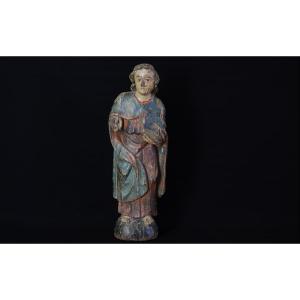 Polychrome Statue, 17th-18th Century (height: 47cm)