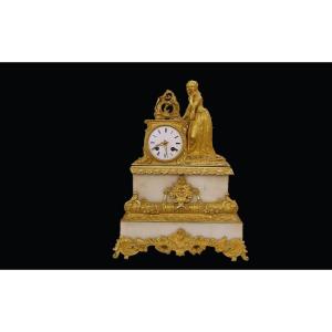 Late 18th Century Gilt Bronze And Marble Clock