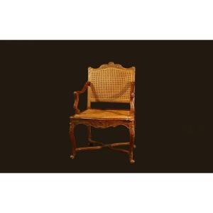 Regency 18th-century Caned Armchair