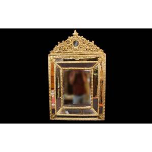 Large Louis XIV Style Mirror With Parecloses (109 X 70 Cm) 