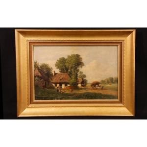 Oil On Canvas, 19th Century, Perret Henri