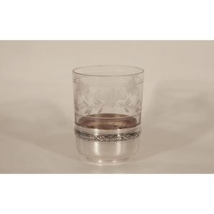 Crystal & Sterling Silver Tumbler