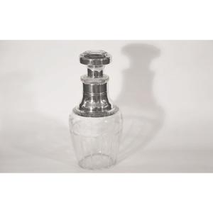 Crystal And Sterling Silver Bottle