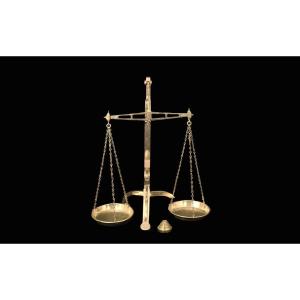 Confectioner's Scale, Trebuchet, Brass, 19th Century