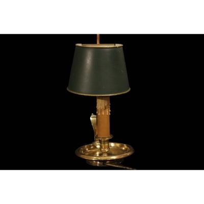 Lamp, Brass, Painted Sheet, 19th Century