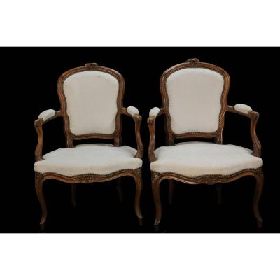 Pair Of Louis XV Cabriolet Vintage