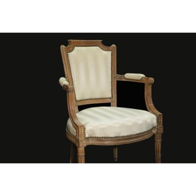 Directoire Armchair, Antique Wood, 18th Century