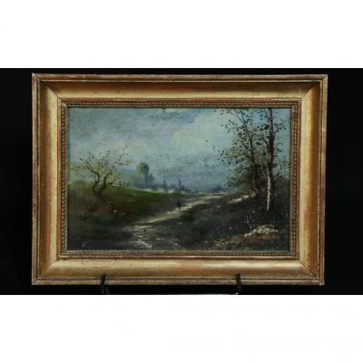 Oil On Panel, XIXth, Landscape