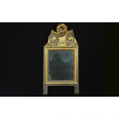 Small Louis XVI Mirror, Golden Wood, XVIIIth
