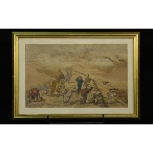 Watercolor Signed P. Cuchet XXth