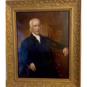 Oil On Canvas. Portrait Of A Man, Early 19th Century