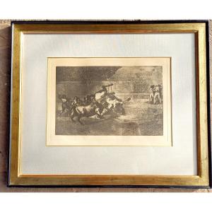 Francisco De Goya 2 Engravings "toromaquia"