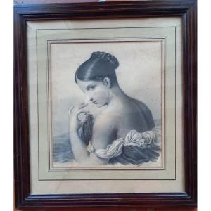 Romantic 19th-century Drawing After Anne Louis Girodet