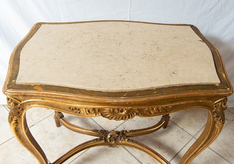 Tavolino antico Napoleone III Francese Periodo XIX secolo.-photo-2