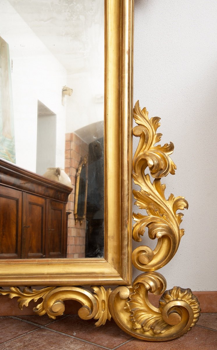 Elegante specchiera Luigi Filippo napoletana della prima metà del 800-photo-3