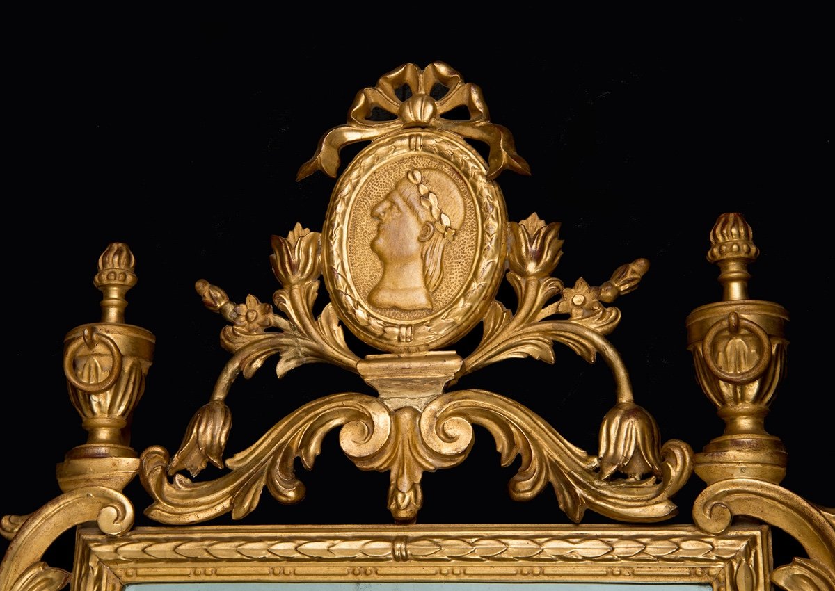 Specchiera stile luigi XV Toscana in legno dorato appartenente agli inizi del 20secolo-photo-2