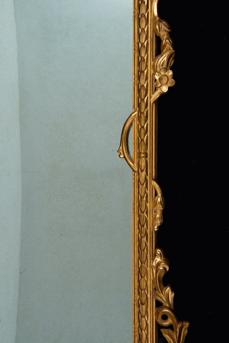 Specchiera stile luigi XV Toscana in legno dorato appartenente agli inizi del 20secolo-photo-4
