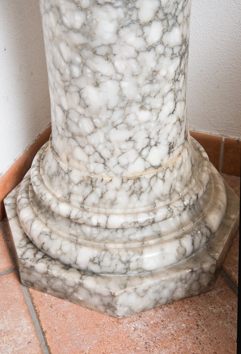 Colonna Romana in alabastro fiorito appartenente alla seconda metà del XIX secolo.-photo-3