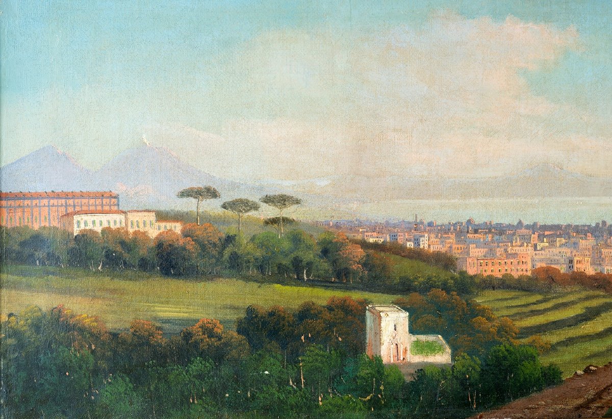 Quattro dipinti antichi raffigurante quattro scorci di Napoli-photo-2