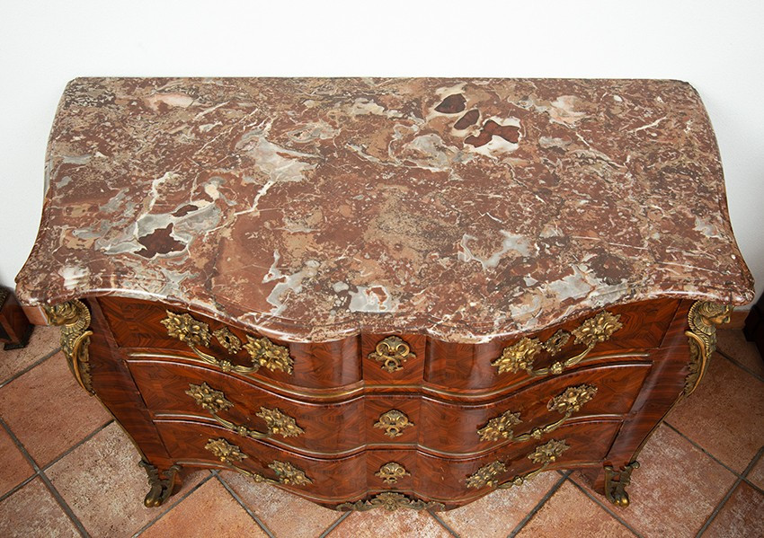 Cassettone Luigi XV Francese a tombeaux 18secolo-photo-1
