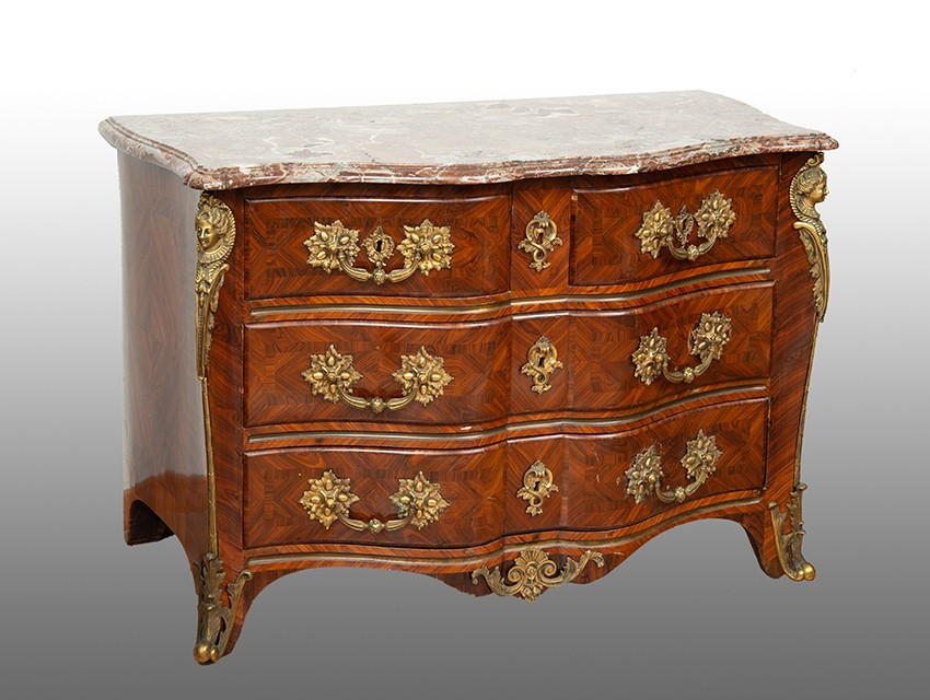 Cassettone Luigi XV Francese a tombeaux 18secolo