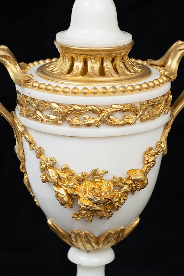 Coppia di cassolette/Vasi antichi Napoleone III 19secolo-photo-2