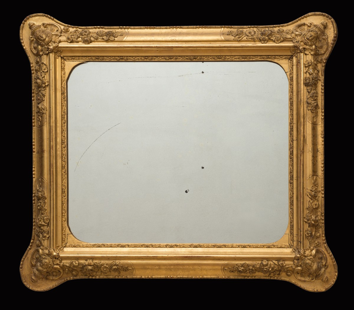 Specchiera in legno dorato e intagliato Napoleone III Francese 19secolo