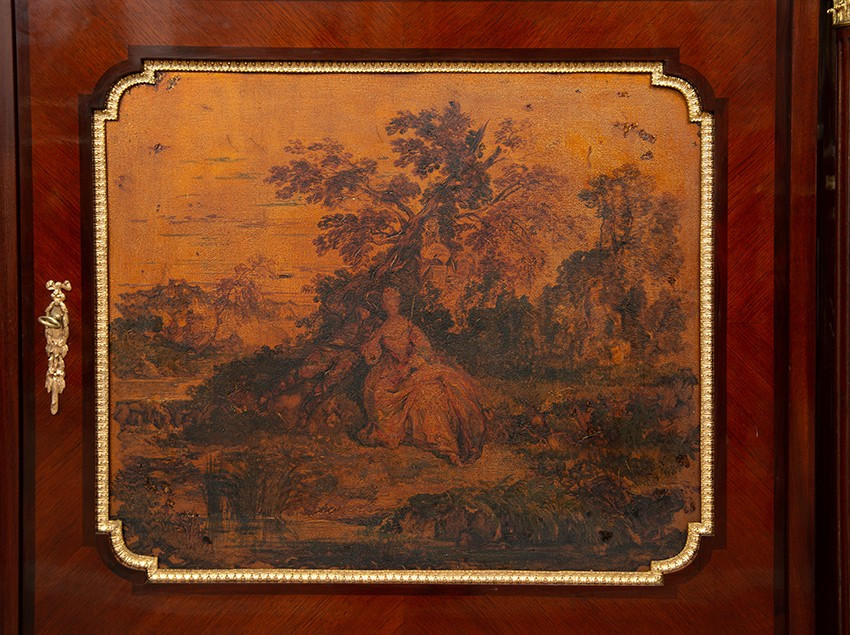 Credenza Napoleone III Francese della seconda metà dell’800 alla maniera di” VERNIS MARTIN”.-photo-3