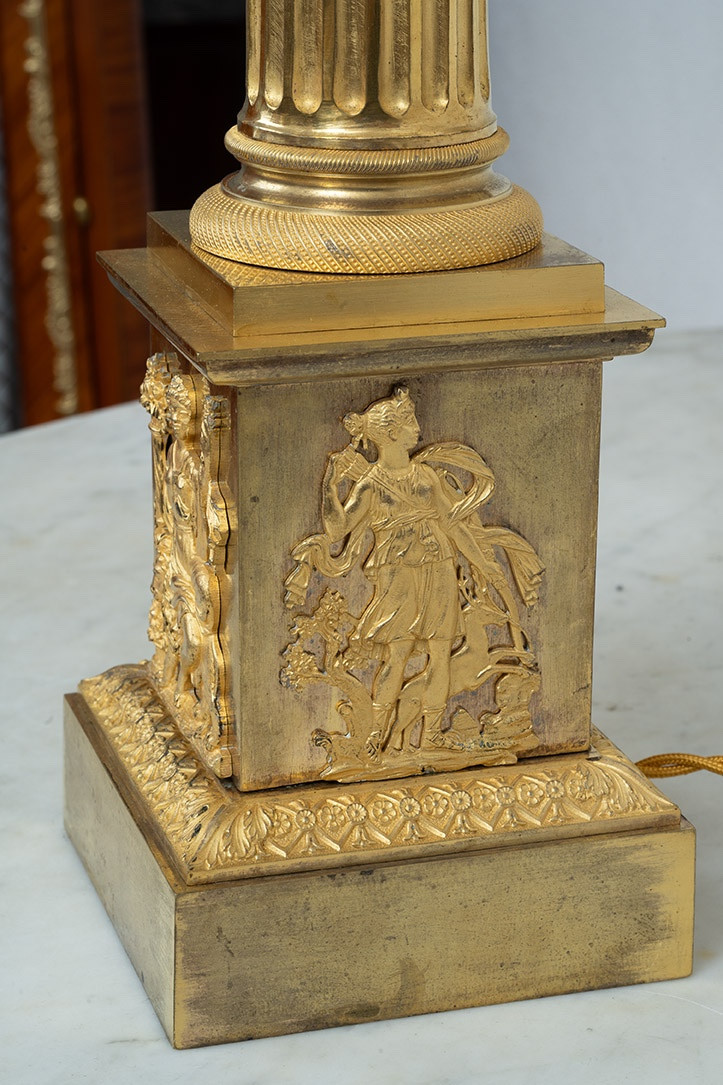 Lampada antica Impero Francese 19secolo-photo-4