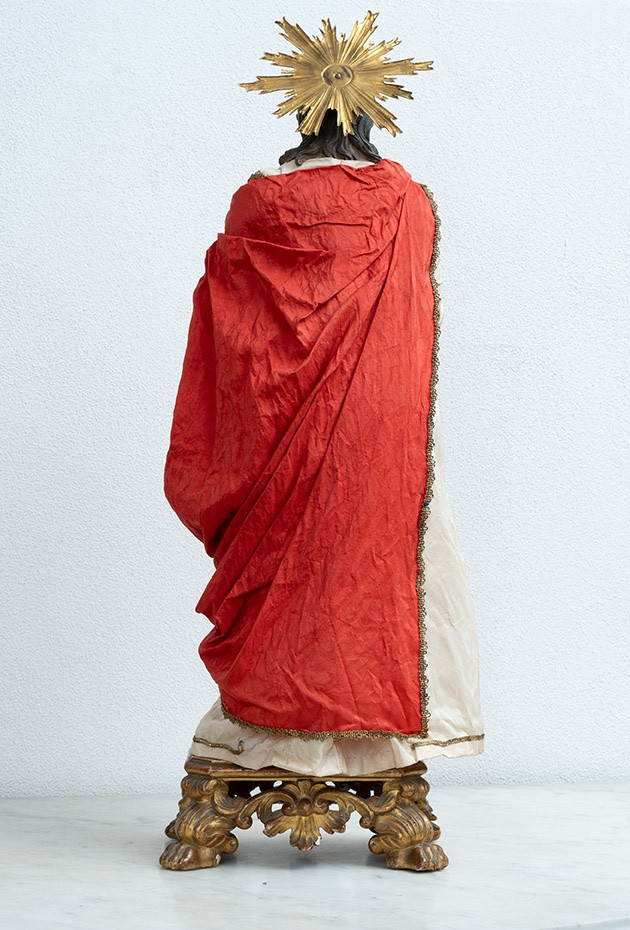 Scultura antica Napoletana raffigurante Il Cuore di Gesù 18secolo-photo-1