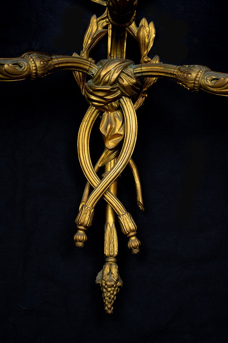 Gruppo di quattro applique antichi Francia XIX secolo.-photo-3