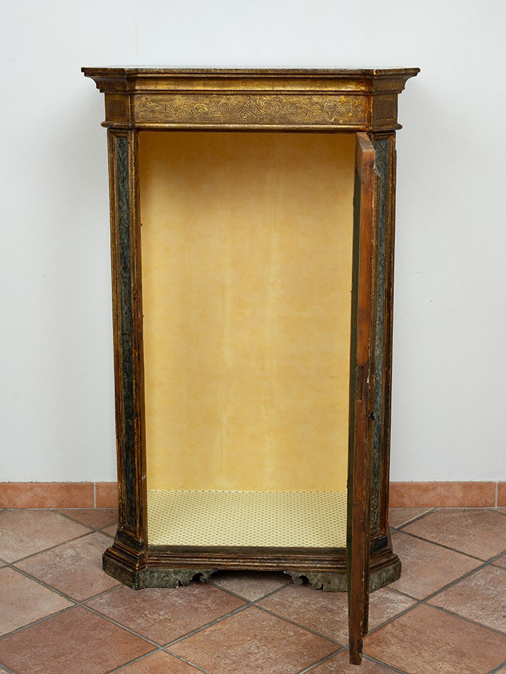 Vetrina/Scarabattola in legno laccato e dorato di origine Napoletana 18secolo-photo-1