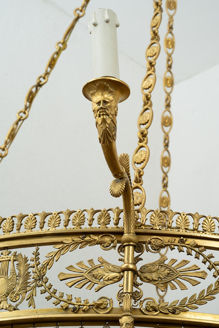 Lampadario antico Impero francese 19secolo.-photo-4